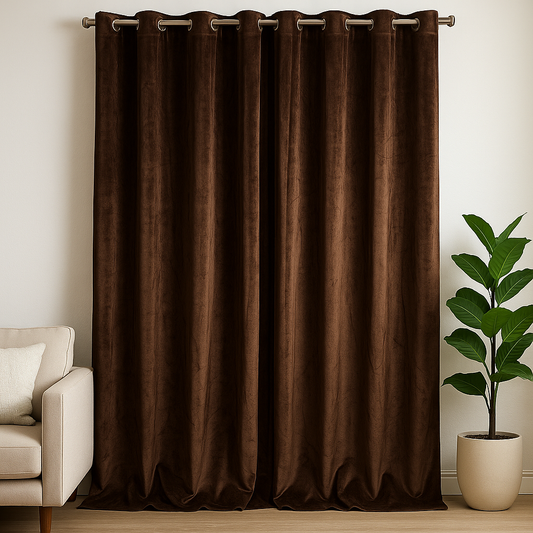 Premium Velvet Grommet Blackout Curtains | Ultra-Soft, 99% Light Block | 2 Panels (55x84)