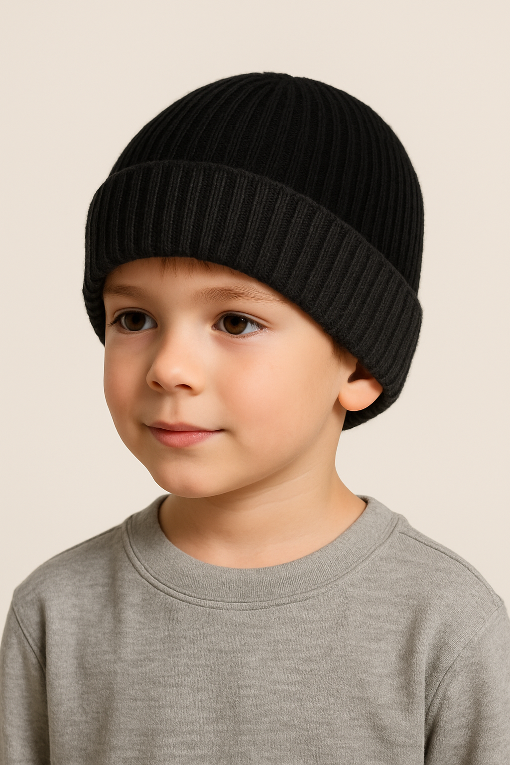 Men’s Thick Two-Tone Knit Beanie – Ultra Soft & Warm Lined Winter Hat