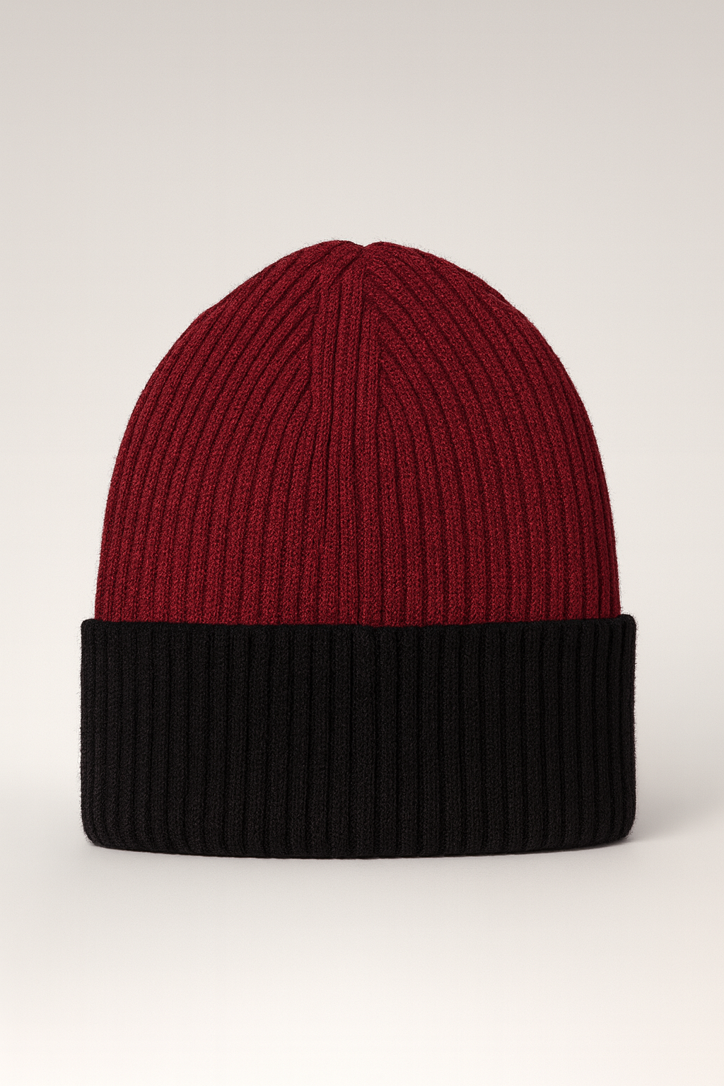 Men’s Thick Two-Tone Knit Beanie – Ultra Soft & Warm Lined Winter Hat