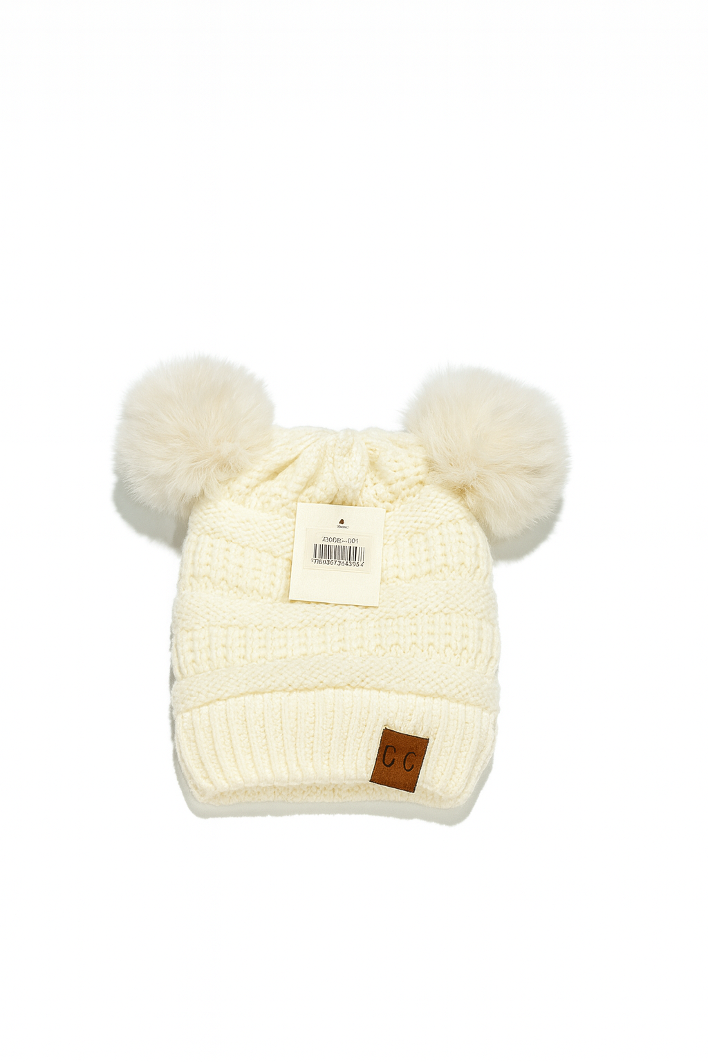 Unisex Double Pom Knit Beanie – Super Soft Winter Hat with Fluffy Poms (G.G Brand) 1 Beanie