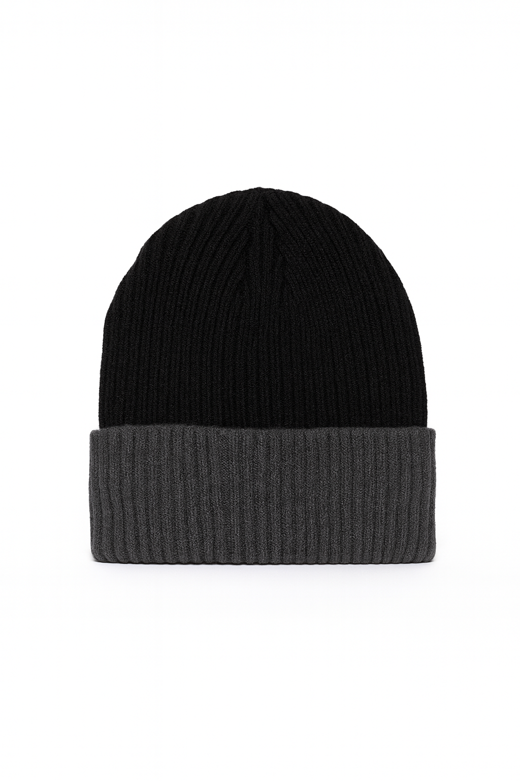 Men’s Thick Two-Tone Knit Beanie – Ultra Soft & Warm Lined Winter Hat