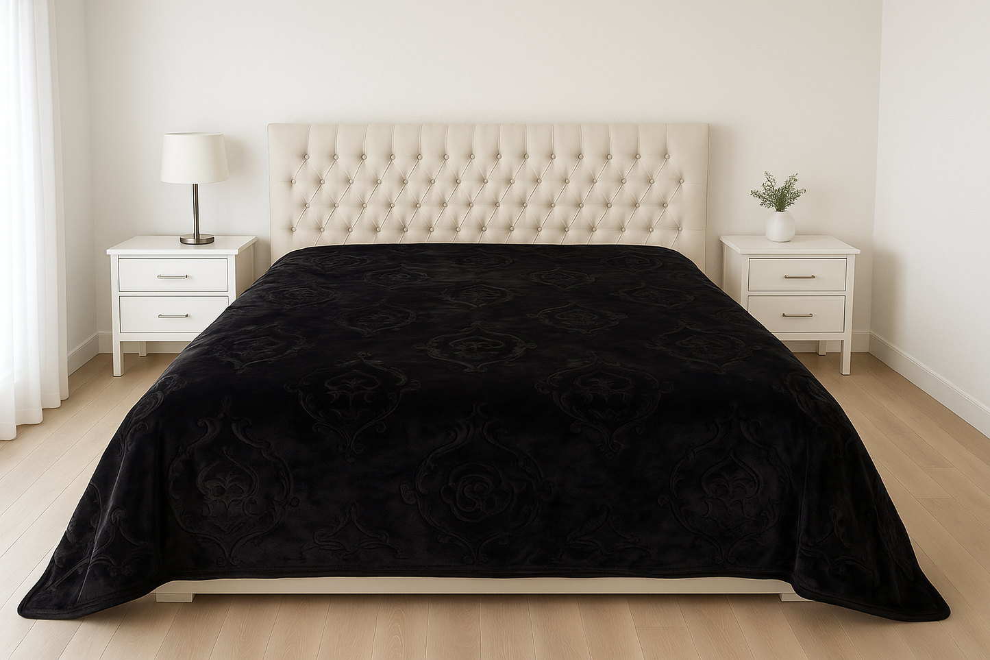 Ultra Soft Double-Sided California King Blanket – High-Definition Wolf/Lion Design