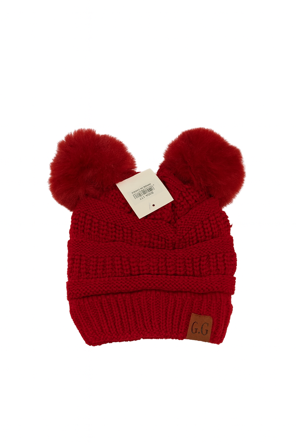 Unisex Double Pom Knit Beanie – Super Soft Winter Hat with Fluffy Poms (G.G Brand) 1 Beanie