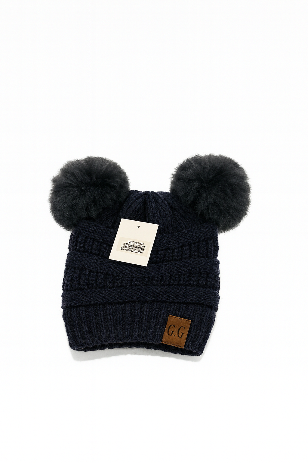 Unisex Double Pom Knit Beanie – Super Soft Winter Hat with Fluffy Poms (G.G Brand) 1 Beanie