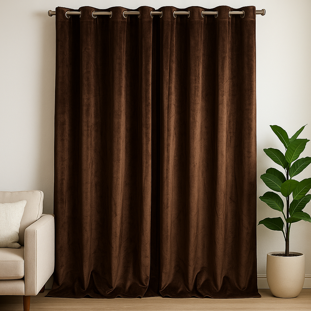 Premium Velvet Grommet Blackout Curtains | Ultra-Soft, 99% Light Block | 2 Panels (55x84)