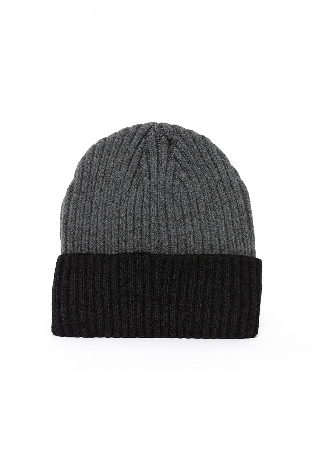 Men’s Thick Two-Tone Knit Beanie – Ultra Soft & Warm Lined Winter Hat